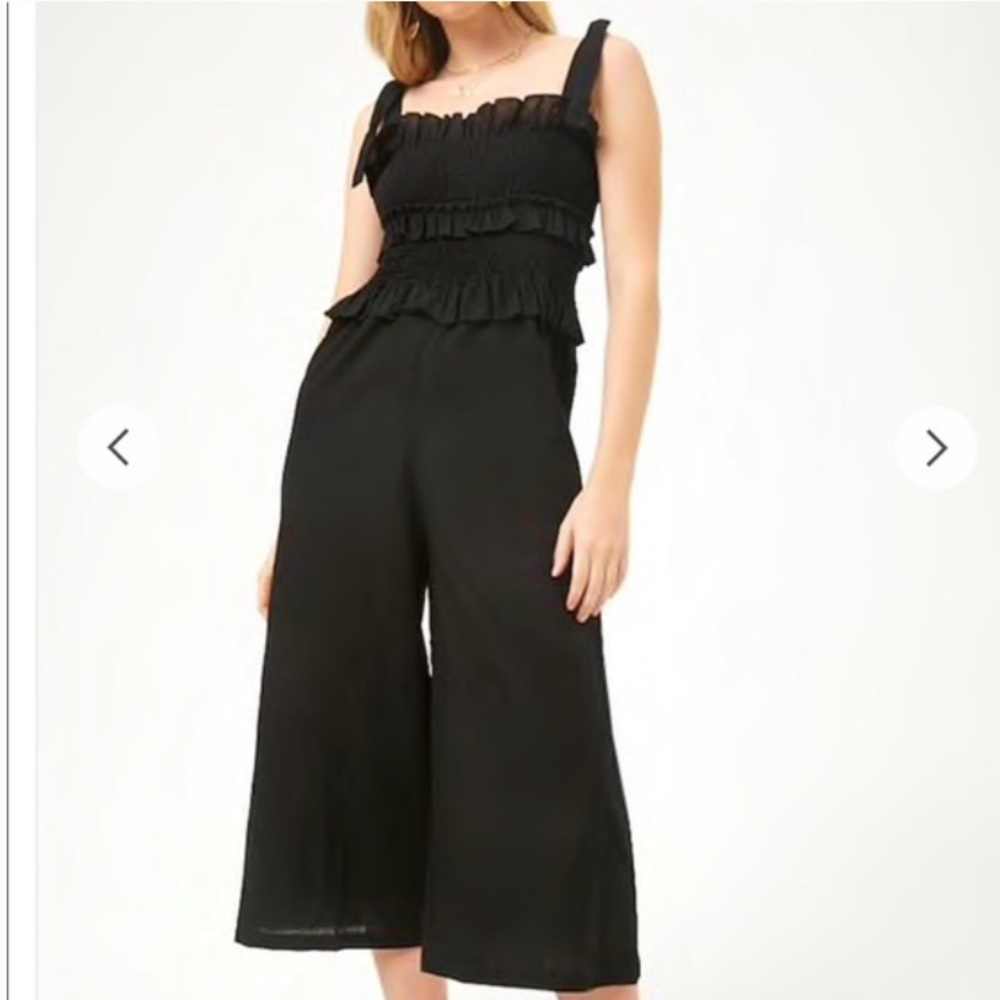 Tee Ink Black jumpsuit with ruffled details size 2